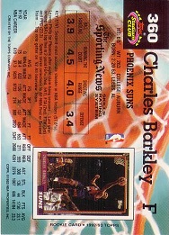 1992-93 Stadium Club 360 Charles Barkley back